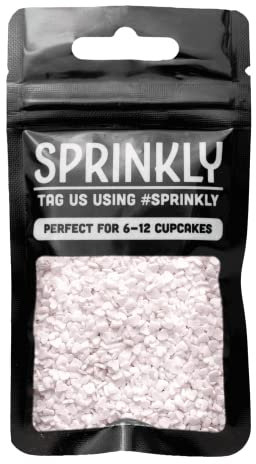 SPRINKLY - Glimmer Hearts - White (Mini) - 25g