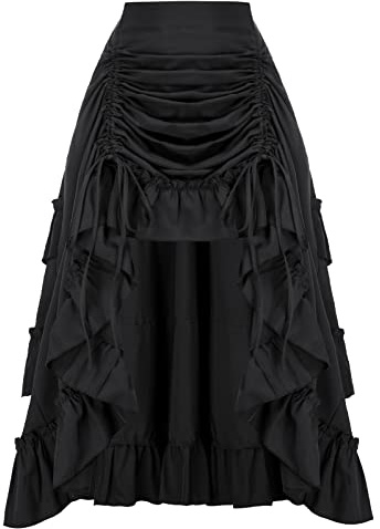 Scarlet Darkness Damen Renaissance Piraten Rock Gothic Steampunk Viktorianischer High-Low Rock