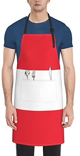 494 Schürze Flagge Von Österreich Küchen-Schürze Lustigem Bbq Apron Original Werkschürze Für Cafe, Restaurant, Haushalt, 70X84Cm