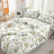 Cotton Comfort Bedding & Linen 3PCS King Size Duvet Cover Set 100% Egyptian Cotton Bedding King Size Bed Set 400 Thread Count Floral Printed Fern Green Duvet Cover King with Pillow Cases 2 Pack