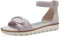MARCO TOZZI Sandali Donna Bassi con Cinturino Regolabile Vegani, Viola (Lavender), 39 EU