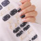 20 pcs Semi Cured Gel Nail Strips Nail Full Wraps Soft Self-Adhesive Sticker Wraps Decals for Women Girls Christmas Nail Art (Style C)