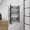 DuraTherm® 750 x 450mm Curved Heated Towel Rail Radiator Modern Central Heating Bathroom Warmer Wall Mounted Ladder Rad, Matt Black