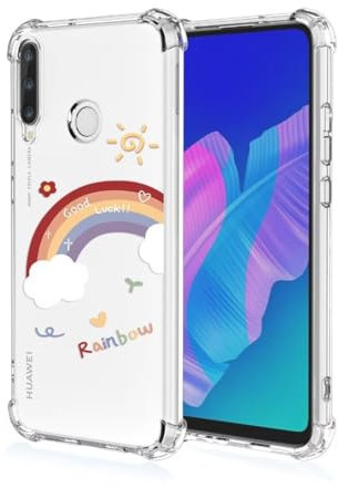 ATISIJIE Custodia per Huawei P30 Lite,Fiore Fiori Trasparente con Disegni in Morbido Silicone TPU Custodia per Huawei P30 Lite-A01