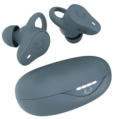 Fresh 'n Rebel Twins Move, kabellose In-Ear Bluetooth Sport Kopfhörer, Spritzwassergeschützt, Dual Master, Mit Mikrofon und klickbarer Taste und Lautstärkeregler, 30 Stunden Spielzeit (Dive Blue)