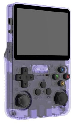 HFINGAQEX Open Source R36S Retro Handheld Video Game Console Linux System 3.5 Inch IPS 128G/64G OCA Console Screen Handheld Game 640*480, Purple