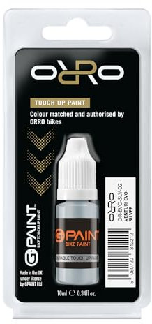 ORRO BIKES TOUCH UP PAINT - SCRATCH CHIP REPAIR PAINT - COLOUR MATCHED (SILVER - VENTURI EVO)