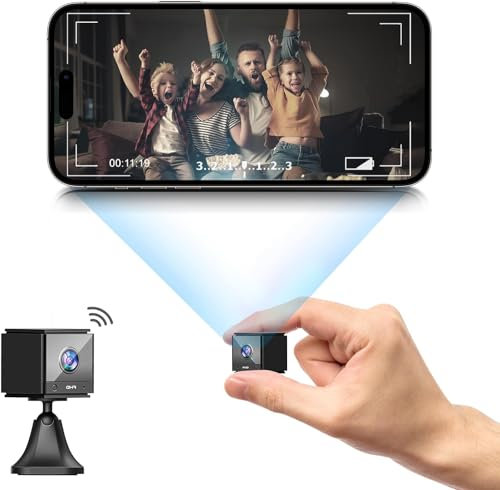IRIPLEZO Mini Kamera 1080P HD Kamera, WiFi Camera Nachtsichtkamera mit Bewegungsmelder, 120 ° Weitwinkel, Bewegungsmelder Nachtsicht, Kompakte Größe