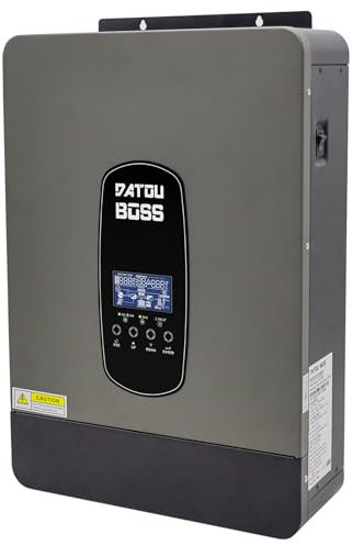 DATOUBOSS 6200W Reiner Sinus Hybrid Wechselrichter 48V DC auf 230V AC mit 110A MPPT Solarladeregler für Blei-Säure- und Lithium-Batterien