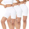 IceReco 3er Pack Radlerhose Damen Kurz für Kleid Sporthose Damen Kurze Boxershorts Leggings Weiß Weiße Blickdicht Laufhose Trainingshose Tennishose Outdoor Biker Unterhosen Fahrradhose Fahrrad L