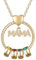 Personalisierte Mutter Halskette Namen Geburtsstein Halskette Gravierte Halskette für Mutter Muttertag Geburtstagsgeschenk (Mom-gold 4 name)