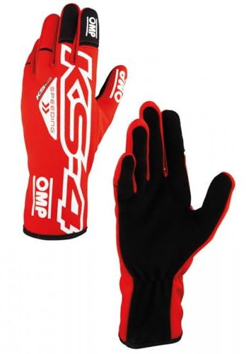 Ompracing Omp Kart KS-4 Handschuhe, Rot/Weiß, Größe L