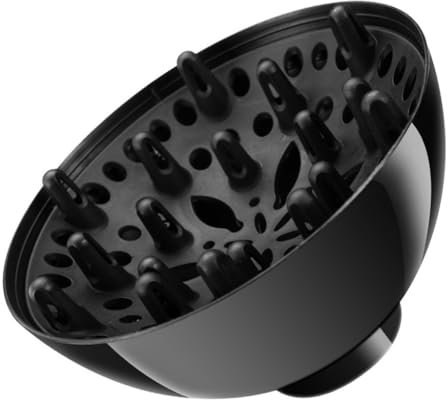 -Blastrockner anpassungsfähiger Haardiffusor für lockige Haare Akku Netz Haarschneider (Black, One Size)