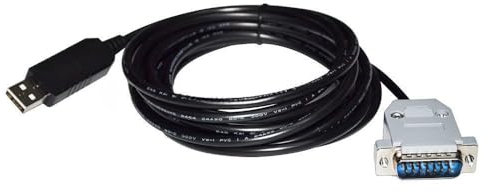 RIKYJIC USB Male to DB15 15-Pin Male RS232 Communication Cable 1.8 Meters for YOKOGAWA Servo Driver