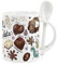 Novelty Hot Chocolate Mug and Spoon Set - Sweet Treats Gifts for Chocolate Lovers - Ceramic White Coffee/Tea Mug with Spoon in Handle
