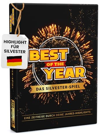 BEST OF THE YEAR DAS SILVESTER-SPIEL - Jahres-Highlights Wieder erleben - Geschenkidee, Partyspiele, Wichtelgeschenk, Spiele für Erwachsene & Kinder, 1-10 Spieler ab 6 Jahre