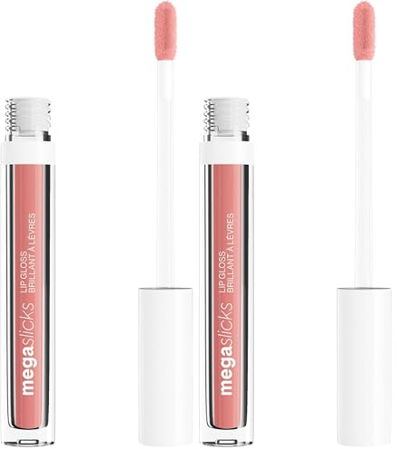 Wet n Wild, Mega Slicks Lip Gloss, Extra Glänzender Lippenstift mit Heller und Strahlender Textur für Weiche, Volle, Gesunde Lippen, Formel mit Hyaluronsäure und Veganem Kollagen, Snuggle Sesh