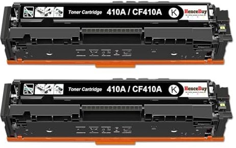 HenceBuy 410A Schwarz Toner Kompatibel für HP 410A CF410A 410X CF410X Tonerkartusche für Color Laserjet Pro MFP M377dw M477fdw M477fnw M477fdn M477 M452dn M452nw M452dw Drucker (2 Schwarz)