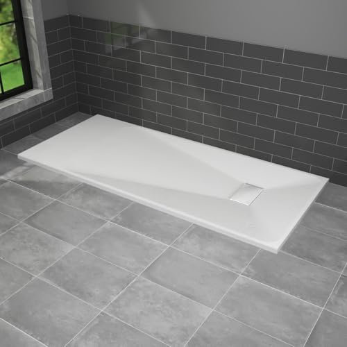 Blümme SMC Shower Tray Rectangle White Bathroom Shower Base 1700x800mm for Wetroom Shower Enclosure