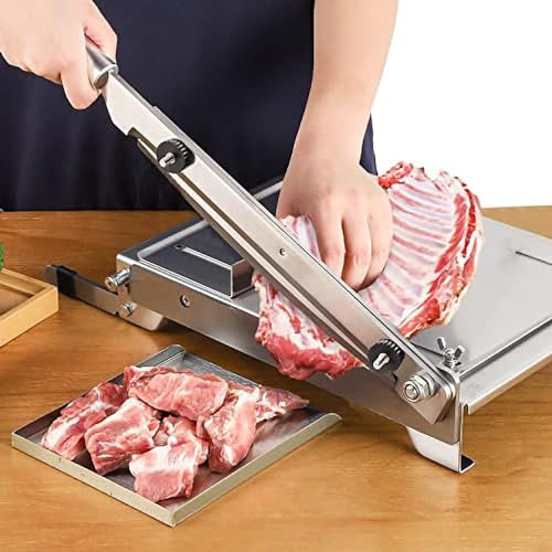 Manual Meat Slicer, Meat Bone Cutter Machine for Meat/Frozen/Fish/Steak,Beef Frozen Small Cutter