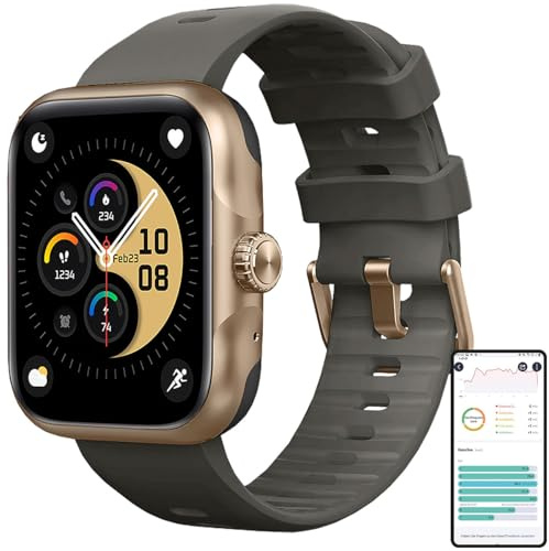 Newgen Medicals Sportuhren: Premium-GPS-Fitness-&-Fashion-Smartwatch, 1,78 AMOLED-Display, IP68 (GPS-Multisport-Smartwatch, Damen iPhone, Uhr)