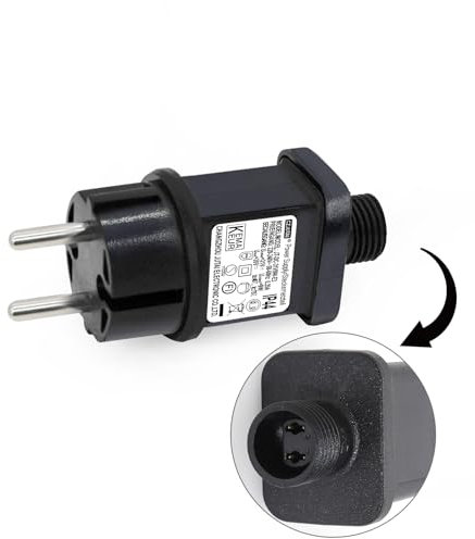 CZJUTAI IP44 - Trasformatore LED da 31 V 9 W, alimentazione per illuminazione natalizia con presa europea (presa a vite, costante acceso, DC31 V9W)