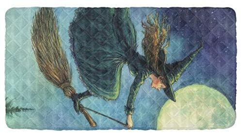 Bettlaken für Kleinkinder, Motiv: Hexe fliegender Himmel, waschbar, für Kleinkinder, Betten, 127 x 63 cm (Bettlaken, Bett nicht im Lieferumfang enthalten)
