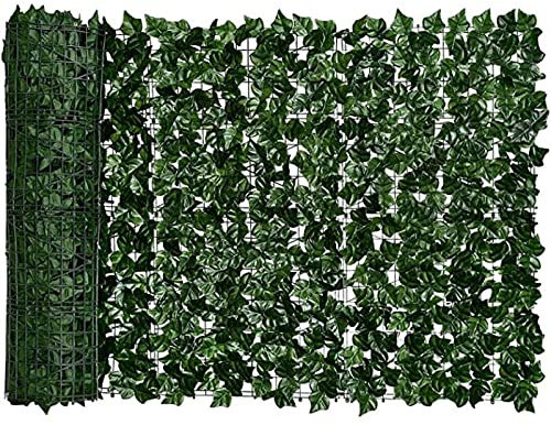 Generisch Künstliche Hecke für den Garten, freistehender Sichtschutzzaun für den Garten mit Efeu-Spalier, ideal als Gartendekoration und als Sichtschutz (Farbe: Grün, Größe: 0,5 x 1 m)
