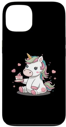 iPhone 13 Kawaii unicorn with cake Case