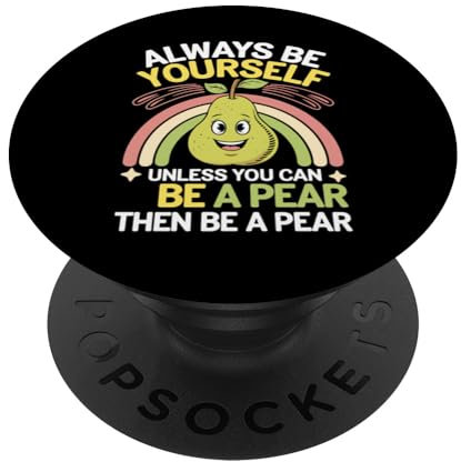 Cute Pear Vintage Funny Saying Pears Lovers Sarcastic Jokes PopSockets Klebender PopGrip