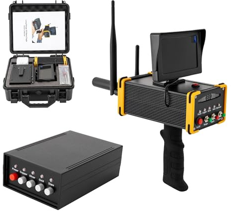 Handheld Metalldetektor, Profi Golddetektor Metal Detector Gold Metal Detector Set mit LED Anzeige, Metalldetektor Metallsuchgerät Suchgerät Detektiv Metallsuch Detektionstiefe 16M