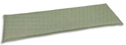 GO-DE Textil Bequeme und attraktive Polsterauflagen für Hochlehner-, Mittellehner- und Niederlehner-Gartenstühle, Bänke (Einzelset, Uni Grün, 2er-Bankauflage)