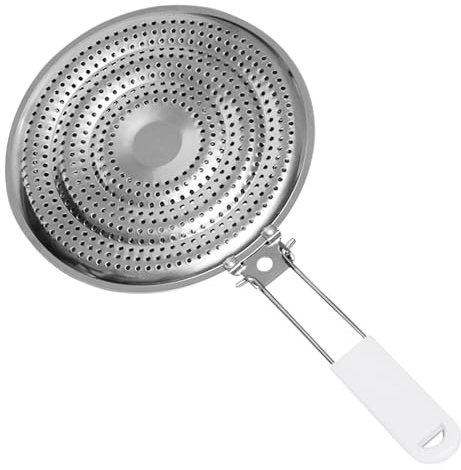 Heat Diffuser Flame Reducer Simmer Plate, Stainless Steel Heat Diffuser for Gas and Electric Stove, Induction Cooktop Compatibility, Flame Guard for Gas Top Cooking(SIZE:7.99 x 7.36inch)