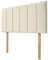 Kiswa collection Lined Bed Headboard | Plush Velvet Upholstered Headboard 20’’ Height | Extra Padded Lined with Wooden Struts for Divan Beds, Bedroom Furniture (Cream, 3ft Single)