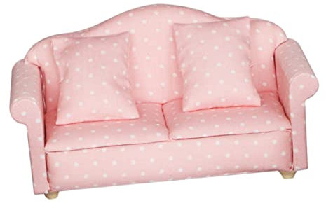 ERINGOGO 1pc Miniature Sofa Model with Throw Pillow Boys and Girls Toy Furniture Accessory for Playhouse Realistic Design for House Decor Little