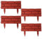 Gartenzäune für den Außenbereich, PP-Zusammensetzung, anpassbares und abnehmbares Design, 45 cm x 29 cm, 5 cm (Rot)