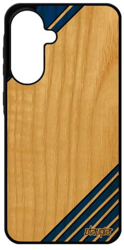 utaupia Coque Bois pour Samsung A56 5G Silicone Moderne Telephone SM-A566B/DS Effet Noir Motif Design Geometrie 4G de Made in France pour Galaxy