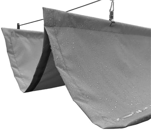 Retractable Pergola Canopy, Retractable Sail Shade Grey Rainproof Wave Telescopic Sails Outdoor Retractable Awning Sunblock Screen Courtyard Waterproof Canopy Sun Shading Sail(0.8x3.0m)