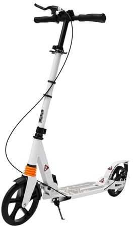 Scooter, Stabiler Aluminium-Roller faltbar, City-Roller Scooter Höhenjustierbarer, Tretroller Bike mit Scheibenbremsen, Tretroller für Erwachsene, Kinder und Jugendliche, Tragfähigkeit 100kg