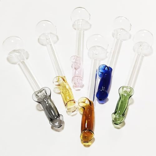 6 Stück Glas Glas Tabakpfeife (Nur für Tabakgebrauch)