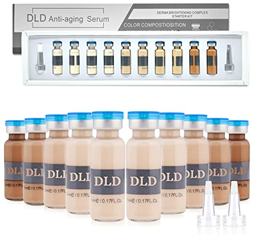 BB Facial Glow Starter Kit Pigment Serum Treatment,DLD Anti-Aging Serum Pigmente Set für Micro-Nedling Hautbehandlung 10 Fläschchen 5ml Niacinamide und Peptide zur Aufhellung des Hauttons Foundation