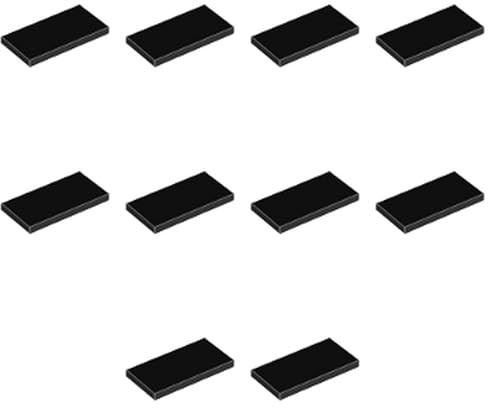 LEGO Tile 2 x 4, Part 87079 (Black, 10, count)