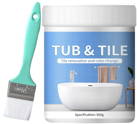 Générique Kit de finition de salle de bain – Ensemble de peinture pour carrelage de, revêtement de à séchage rapide, système de restauration à usage pour éviers, sols, comptoirs d