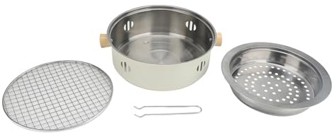 Haofy Barbecue au Charbon de Bois de Table Rond de 11,02 Pouces, Mini Barbecue Portable en Alliage D'acier Inoxydable avec Pièces Amovibles pour un Nettoyage Facile, pour le Camping
