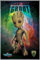 Close Up Guardians of The Galaxy Vol. 2 Poster Kid Groot (93x62 cm) gerahmt in: Rahmen Silber matt