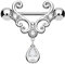 beyoutifulthings Nippelpiercing FILIGRANE HERZEN TROPFEN ANHÄNGER Brustwarzenpiercing Intimpiercing Edelstahl ROSÉGOLD GOLD SILBER 1,6mm 14mm