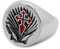 BOBIJOO JEWELRY - Ring Siegelring Kreuz von santiago de Compostela Orden von Santiago Templer - 23,2 (14 US), Edelstahl 316