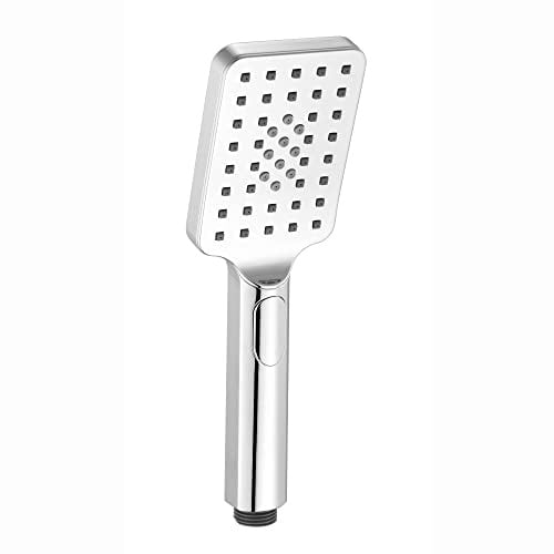 ENKI E05 Square Modern Hand Shower Kit, Chrome | Shower Head, Replacement Head, Bathroom