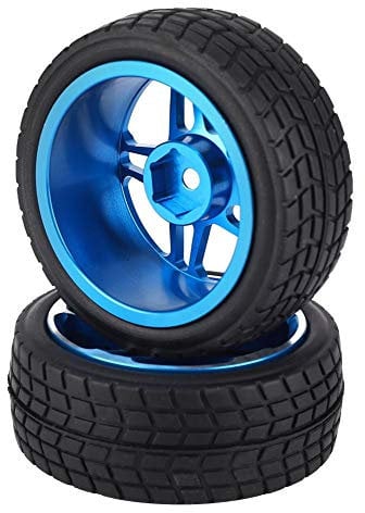 VGEBY1 2pcs 1/10 RC Reifen, Fernsteuerungs LKW Gummireifen Rad Reifen für ZD Racing On-Road Auto(Blau)