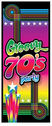 70er Jahre Groovy Party Türabdeckung
